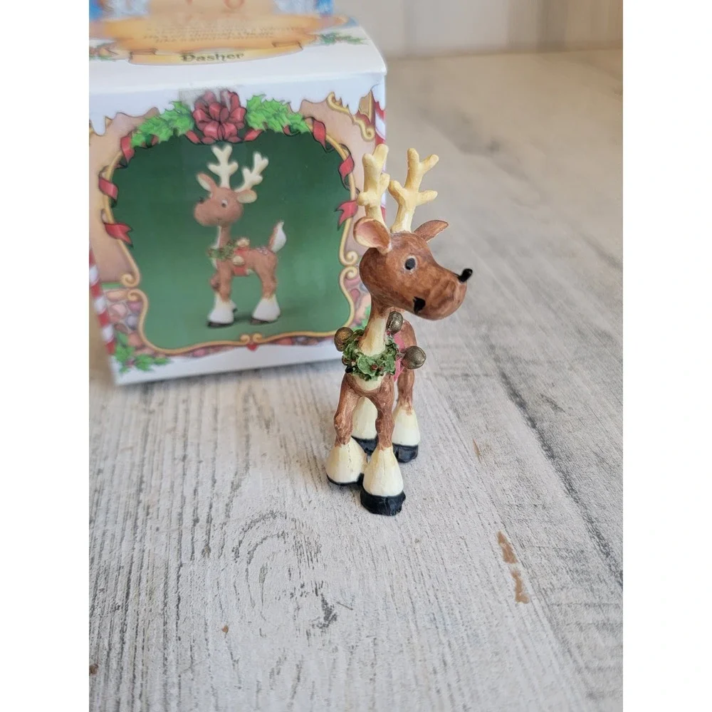 Enesco Dasher reindeer North Pole Village vintage accessory Xmas figure